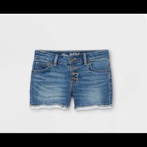 Cat and jack XL lace denim shorts